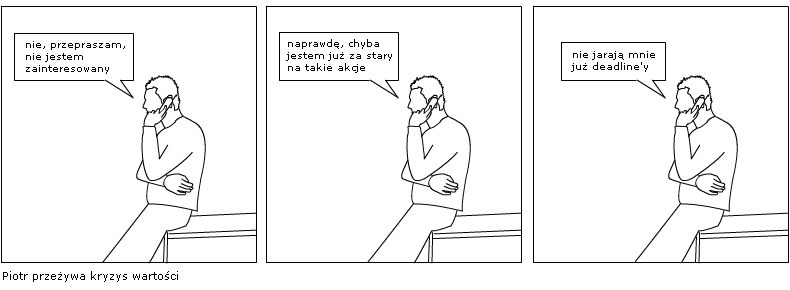 Piotr przeżywa kryzys wartości