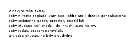 życzenie noworoczne