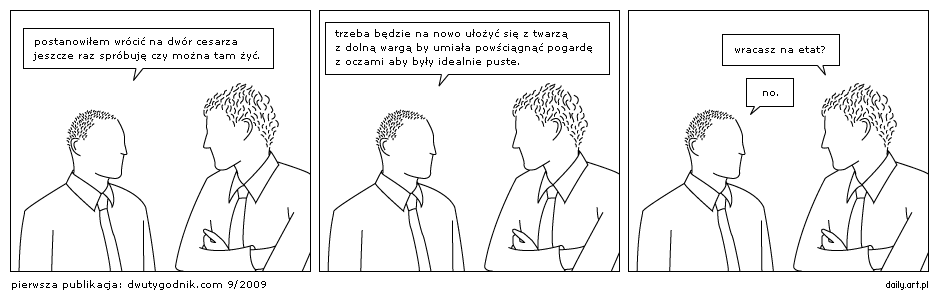 postanowiłem wrócić na dwór cesarza